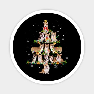 Cute Corgi  Christmas Tree Xmas Gift Magnet